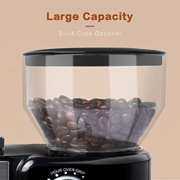 HOMOKUS Electric Burr Coffee Grinder for Coffee Lovers