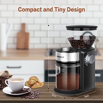 HOMOKUS Electric Burr Coffee Grinder for Coffee Lovers