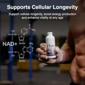 Rho Nutrition Liposomal NAD+ - Ultra High Absorption Liquid NAD+ Supplement - NMN or Nicotinamide Riboside Alternative - Supports Cellular Longevity, Healthy Aging, Energy Metabolism and Vitality