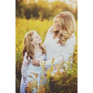 Fancy Ivory White Lace Flower Girl Dress Boho Rustic First Communion Gowns(Size 6,Ivory)