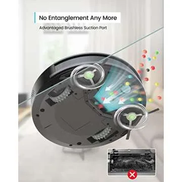 Lefant Vacuum and Mop Combo, WiFi/App/Alexa Control, 2000Pa Strong Suction 2 in 1 Mopping Robotic Vacuum Cleaner, Self-Charging, Tangle-Free, Slim, Ideal for Hard Floor, Pet Hair, Carpet M210B