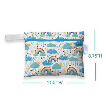 Thirsties Reusable Mini Wet Diaper Bag - Rainbow
