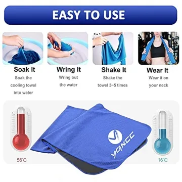 YQXCC 4 Pack Cooling Towels for Outdoor Sports and More