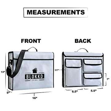 BLOKKD Fireproof Waterproof Document Bag with Lock