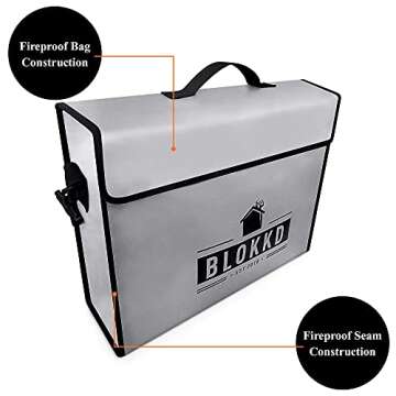 BLOKKD Fireproof Waterproof Document Bag with Lock