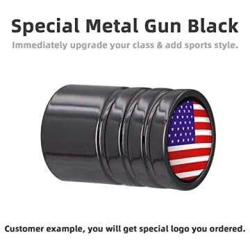 AOOOOP for Deadpool Car Tire Valve Caps - Gun Black Wheel Tire Air Stem Dust Cover Brass Auto Exterior Accessory Fits Cars/Trucks/Bikes/Motorcycles/Bicycles/Boats (4PCS Black)