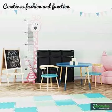 9 Cube Closet Organizers And Storage | Includes All Storage Cube Bins | Easy To Assemble Closet Storage Unit With Drawers | Room Organizer For Clothes, Baby Closet Bedroom, Playroom, Dorm (Black)