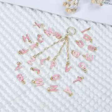 MICROAMOY A-Z Gold Filled Alphabet Charms for DIY Jewelry