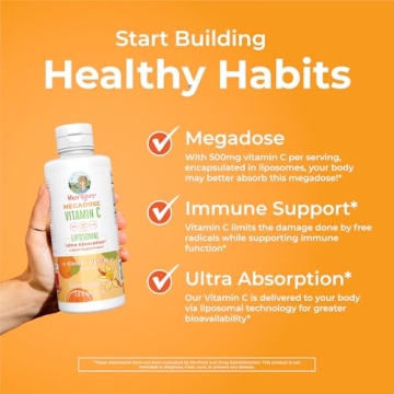 Liposomal Vitamin C 500mg - Vegan Immune Support Supplement