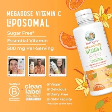 Liposomal Vitamin C 500mg - Vegan Immune Support Supplement