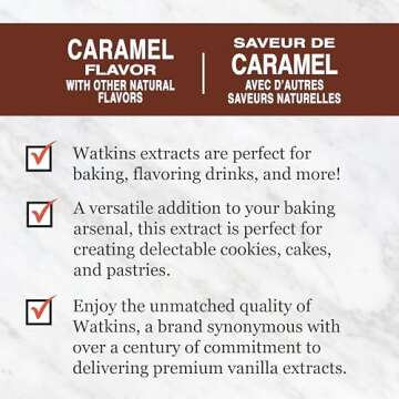 Watkins Caramel Flavor, 2 oz. Bottles, Pack of 6 (Packaging May Vary)