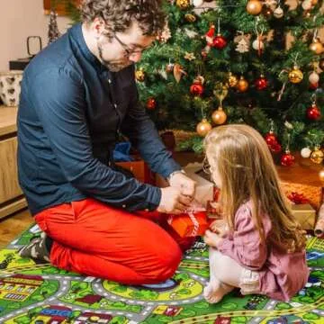 Booooom Jackson Car Rug Kids Car Carpet Playmat Rug 60"x32",Train Rug,Car Mat for Kids Toy Cars,City Kids Rug Play Mat,Non Slip Kids Rug for Playroom Bedroom Boys,Children Play Area Rug Cars,Road Rug