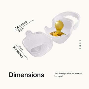 purifyou BPA-Free baby pacifier holder & Nipple Shield Cases - Set of 3 Clear Pacifier case for diap...