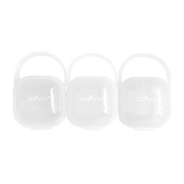 Purifyou BPA-Free Pacifier Holder Set of 3 Clear Cases