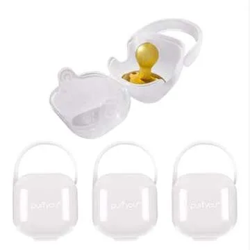Purifyou BPA-Free Pacifier Holder Set of 3 Clear Cases