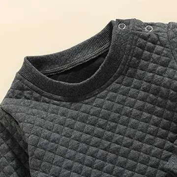 Newborn Baby Boy Girl Clothes Gender Neutral Sweatsuit Unisex Solid Outfit Long Sleeve Warm Pullover Pant Set (Grey, 0-6 Months)