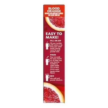 Singles to go Drink Mix Packets, Blood Orange, 6-Count Box – Powdered Drink Packets with Vitamin C, 72 Total Powder Sticks