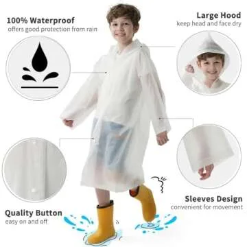 Opret 2 Pack Kids Raincoats - Waterproof & Eco-Friendly