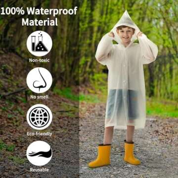 Opret 2 Pack Kids Raincoats - Waterproof & Eco-Friendly