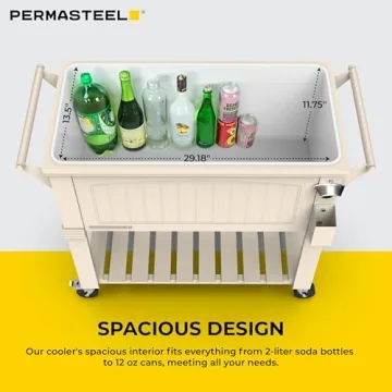 Permasteel 80-Qt Antique Patio Cooler for Outdoor Use