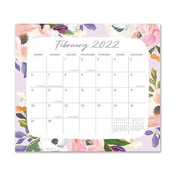 Orange Circle Studio Corporation, Bella Flora 2022 Magnetic Monthly Desk Pad