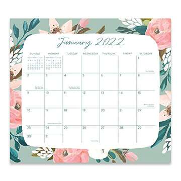 Orange Circle Studio Corporation, Bella Flora 2022 Magnetic Monthly Desk Pad