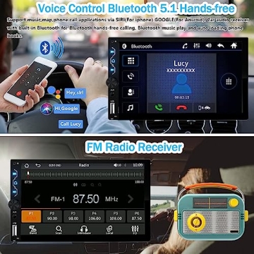 Leadfan 7-inch Car Stereo with Wireless Carplay & Camera