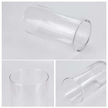 Devilfire Clear Glass Cylinder Vases - Pack of 3