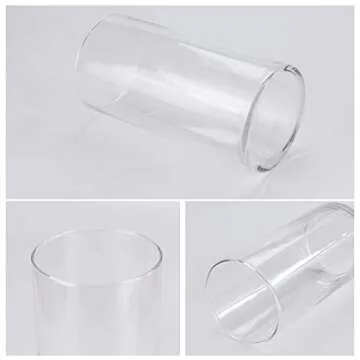 Devilfire Clear Glass Cylinder Vases - Pack of 3