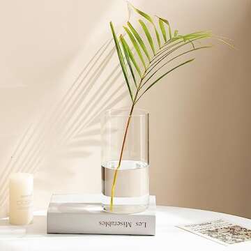 Devilfire Clear Glass Cylinder Vases - Pack of 3