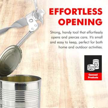 Chef Craft Can Opener with Tapper - Durable & Compact