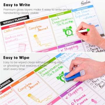 Feela Magnetic Whiteboard Calendar Kit - 4 Pack Must-Haves