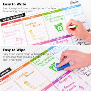 Feela Magnetic Whiteboard Calendar Kit - 4 Pack Must-Haves