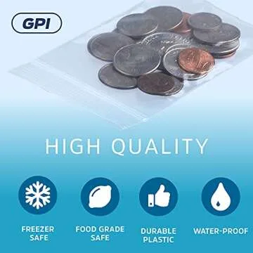 Bulk Clear Plastic Zip Bags - 1000 Pack 3" x 4"