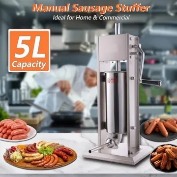 Hakka 11 Lb Stainless Steel Sausage Stuffer for Homemade Sausages