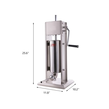 Hakka 11 Lb Stainless Steel Sausage Stuffer for Homemade Sausages