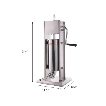 Hakka 11 Lb Stainless Steel Sausage Stuffer for Homemade Sausages