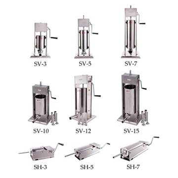 Hakka 11 Lb Stainless Steel Sausage Stuffer for Homemade Sausages