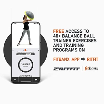 RitFit Balance Ball Trainer for Yoga and Fitness