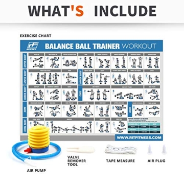 RitFit Balance Ball Trainer for Yoga and Fitness