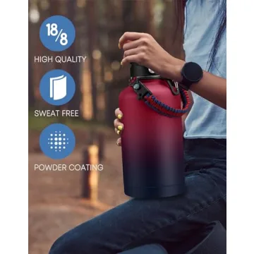 64 oz Insulated Water Bottle with Straw - RRYFOUR