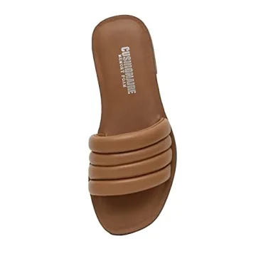 CUSHIONAIRE Women's Helen Slide Sandal for All-Day Comfort