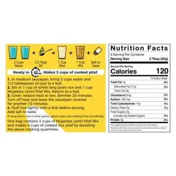 Jamie Geller Trio of Pilaf Mixes - Mujadara Lentil, Festive Herb and Jeweled Almond | Total of 6 Bags - 5 oz bag (142g), 2 Pack of each Flavor | OU KOSHER PAREVE | Seasonings for Rice and other Grains