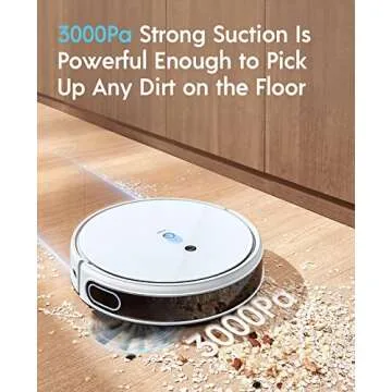 Yeedi mop Station pro Robot Vacuum and Mop, Self-Cleaning 3 in 1, Robotic Vacuum with Dual Power Spin Mopping, 3000Pa Suction, Smart Mapping, Carpet Detection, Pet-Friendly Design with 750ml Dustbin