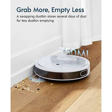 Yeedi mop Station pro Robot Vacuum and Mop, Self-Cleaning 3 in 1, Robotic Vacuum with Dual Power Spin Mopping, 3000Pa Suction, Smart Mapping, Carpet Detection, Pet-Friendly Design with 750ml Dustbin