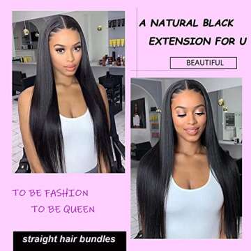Premium Unprocessed Human Hair Straight Bundles - 20 Inch