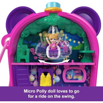 Polly Pocket Bubble Tea Panda Compact Playset for Kids
