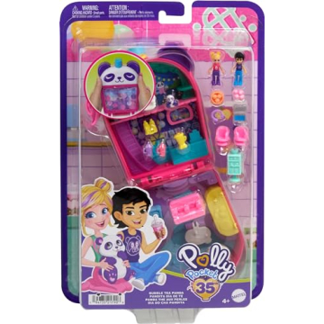 Polly Pocket Bubble Tea Panda Compact Playset for Kids