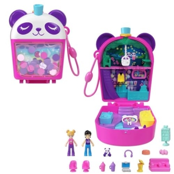 Polly Pocket Bubble Tea Panda Compact Playset for Kids