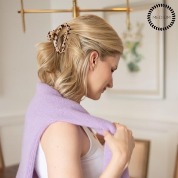 TELETIES Stylish Open Claw Clip for Thin to Medium Hair